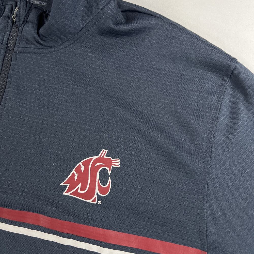 Champion Washington State Cougars WSU 1/4 Zip Pullover Gray Mens XL Jacket NCAA - Picture 3 of 9
